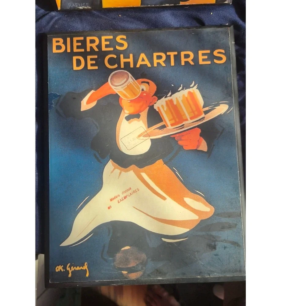 Set of 4 Vintage Decoupage Wall Art Target 2003 Will Rafuse O.K. Gerard Bistro‎